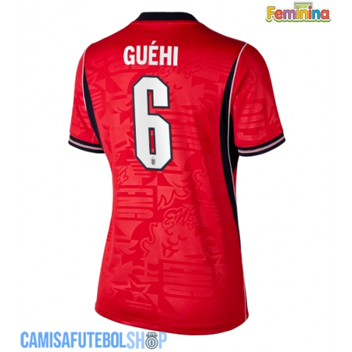 Camisa de time de futebol Inglaterra Marc Guehi #6 Replicas 2º Equipamento Feminina Mundo 2026 Manga Curta